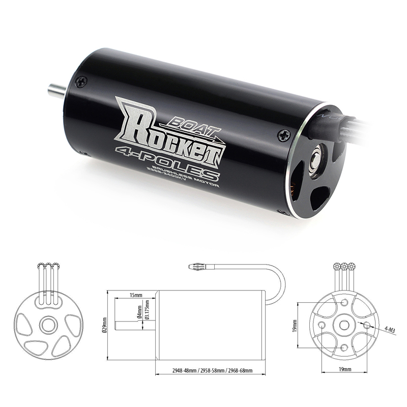Motor sin escobillas ROCKET RC - Rc Hobbyking reseña y precio