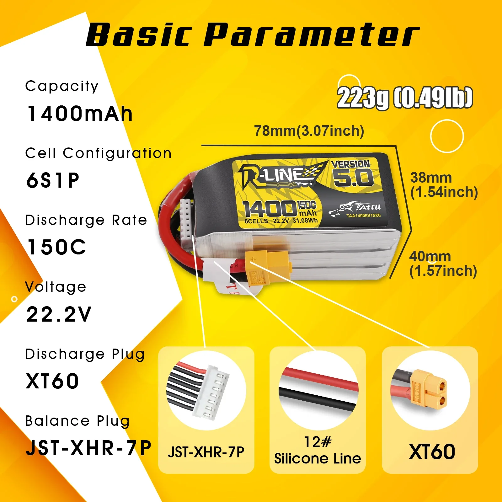 Tattu r-line 1200mAh 1400mAh 6 - Rc Hobbyking reseña y precio