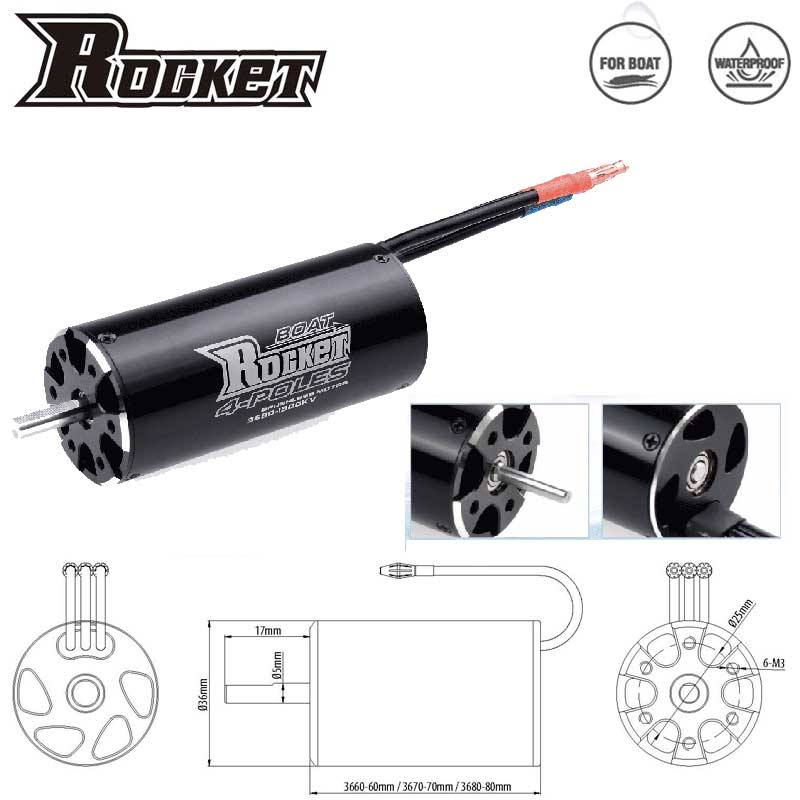 Motor sin escobillas ROCKET-RC - Rc Hobbyking reseña y precio